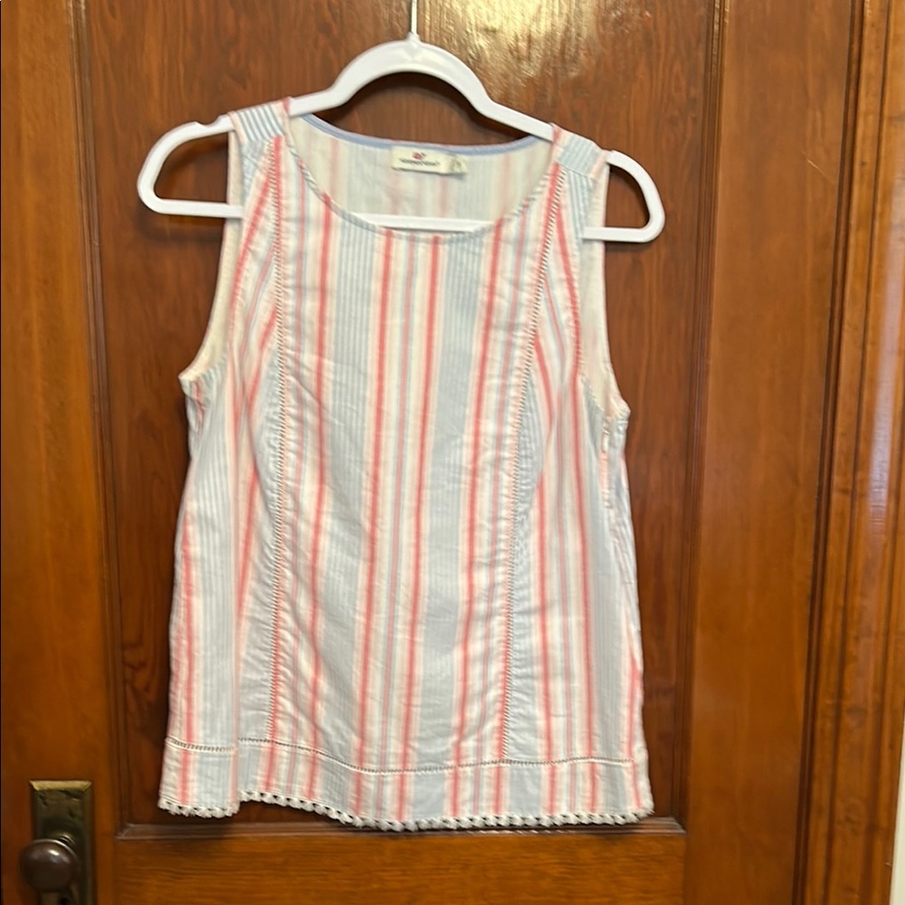 Vineyard Vines Red and White Striped Tank Top